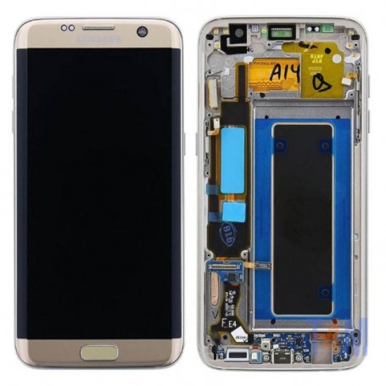 TOUCH+DISPLAY+FRAME SAMSUNG GALAXY S7 EDGE G935 DORADO (SERIVE PACK GH97-18533C)